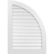Ekena Millwork Quarter Round Top Right Surface Mount PVC Gable Vent w/ 3-1/2"W x 1"P Standard Frame, 30"W x 42"H GVPQR30X4201SF - alternate 1